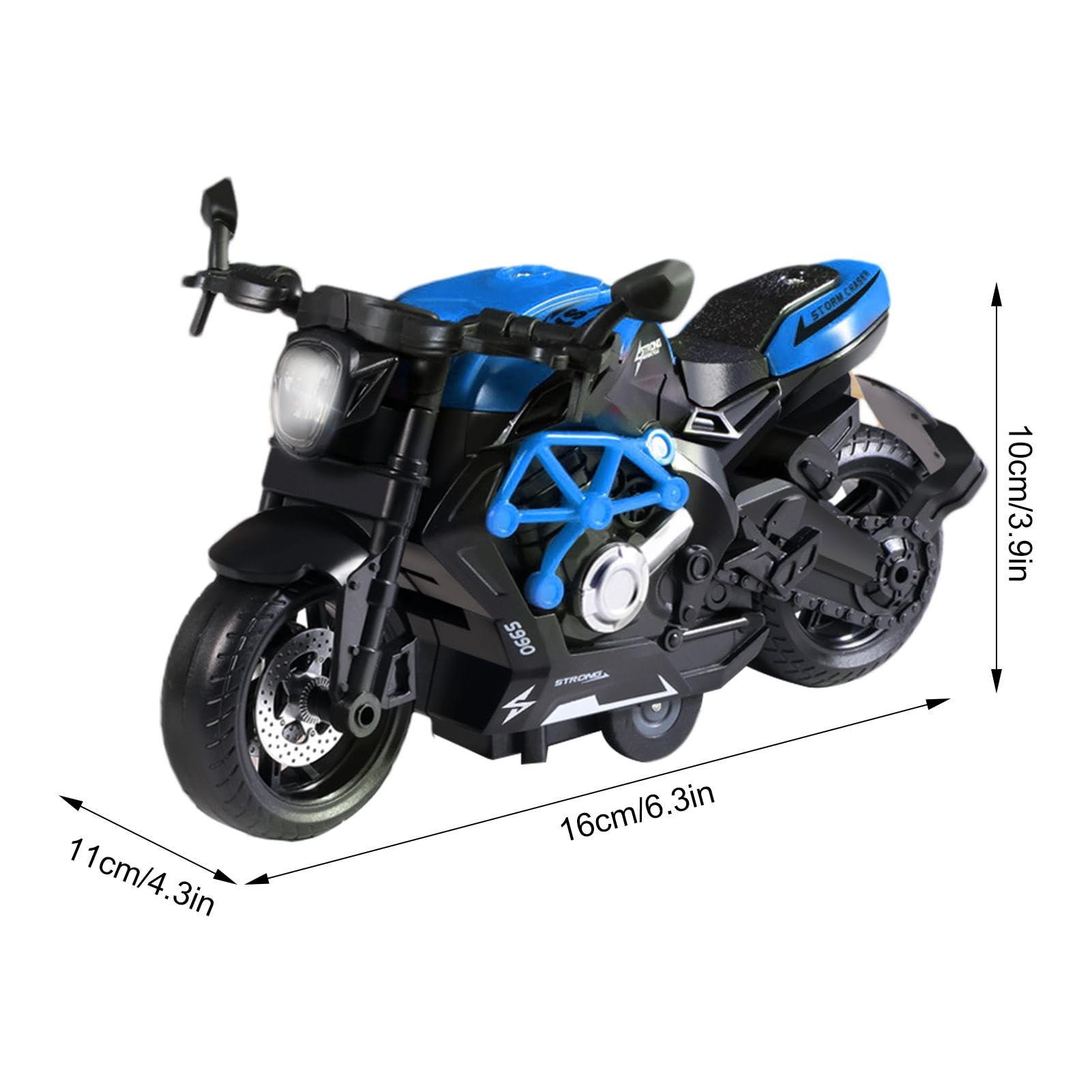 Moto à Tirer En Alliage Avec Son Et Lumières – Modèle Réaliste, Cadeau Enfant Dès 3 Ans