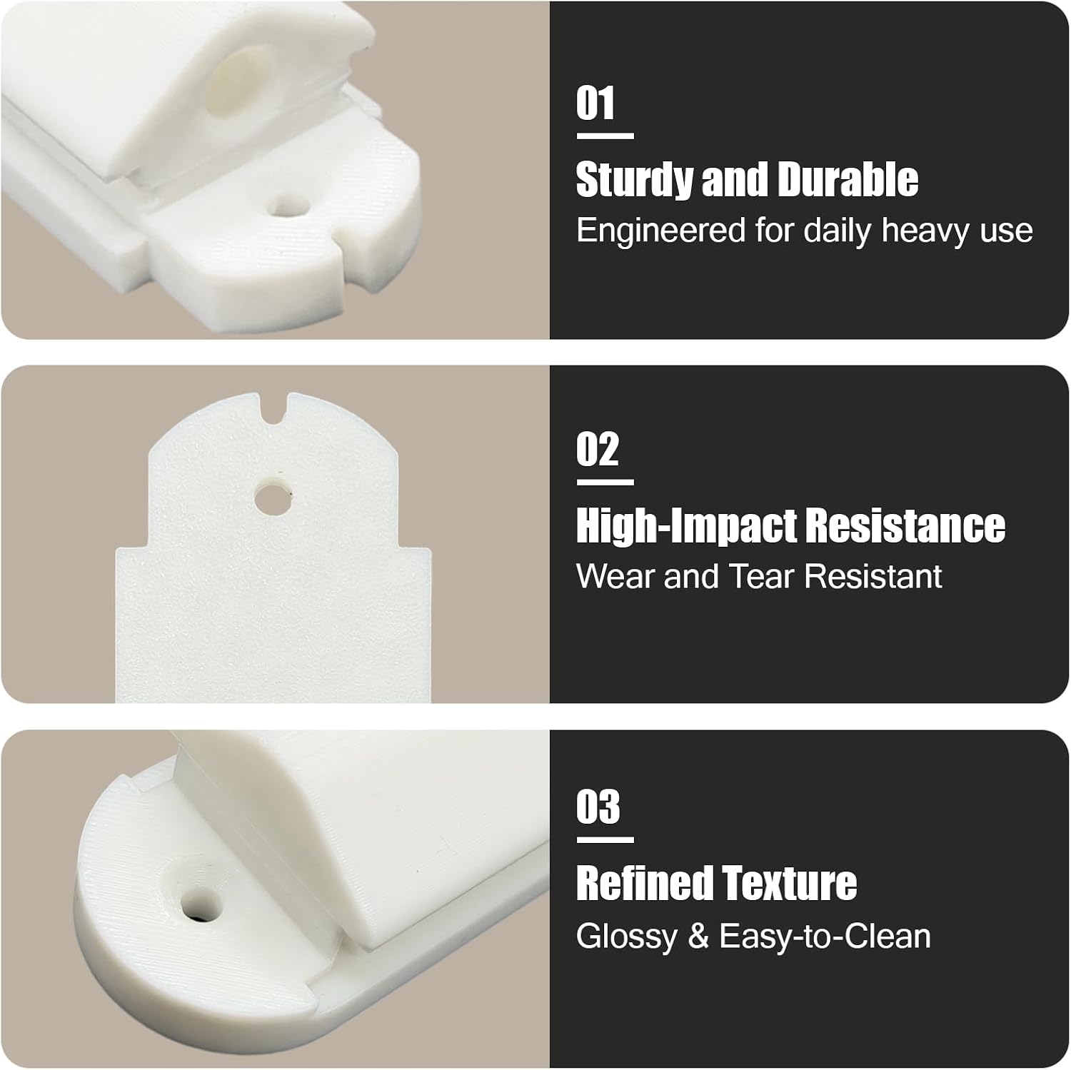 2PCS Baby Gate Hinge Replacement for Regalo Extra Tall Baby Gate, Gate Hinge Replacement Parts with Lock Slot and Screws(White)