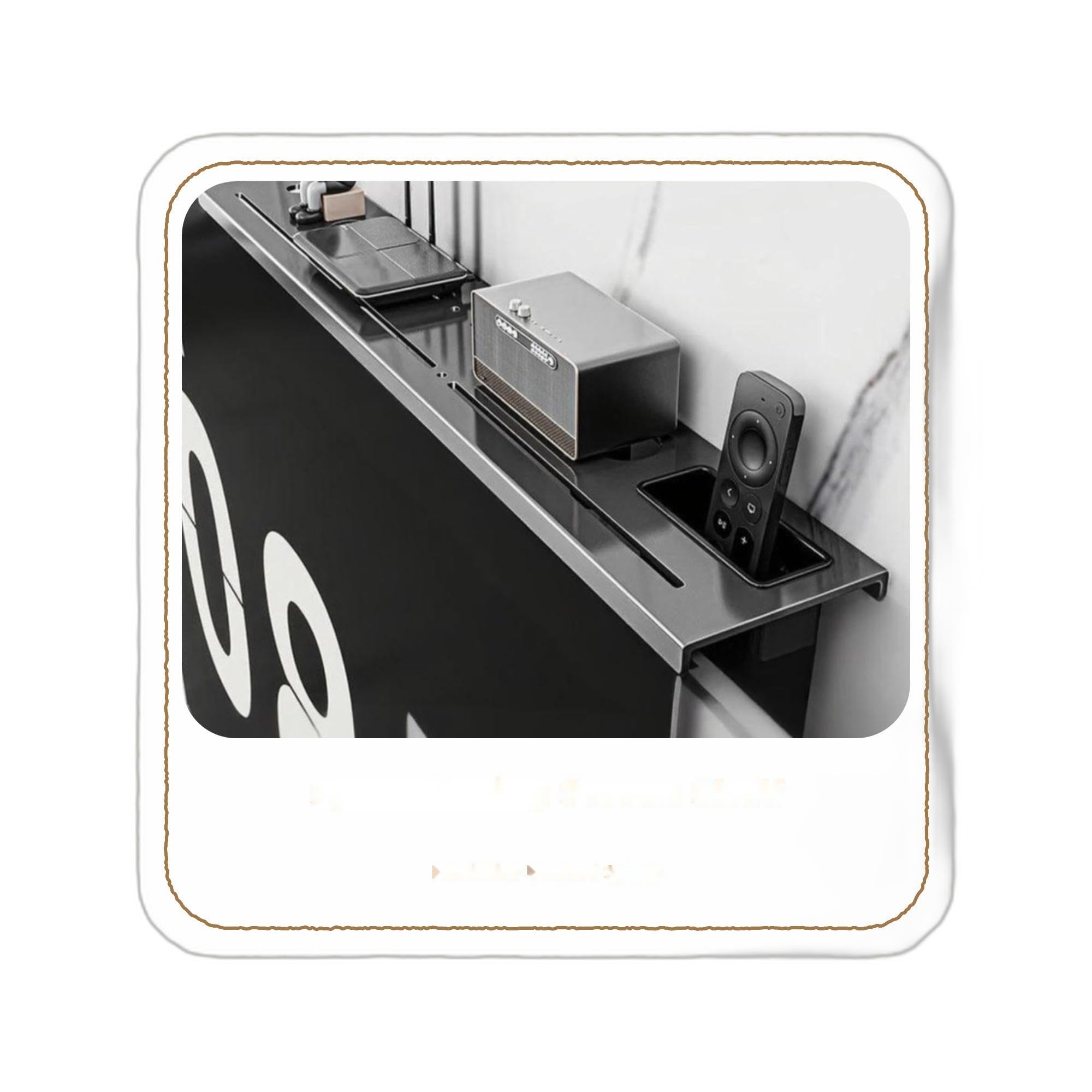 TV Top Shelf Organizer, Adjustable No-Drill Storage Rack, Display Shelf, Space-Saving Black 2pcs 60x10cm-image-42