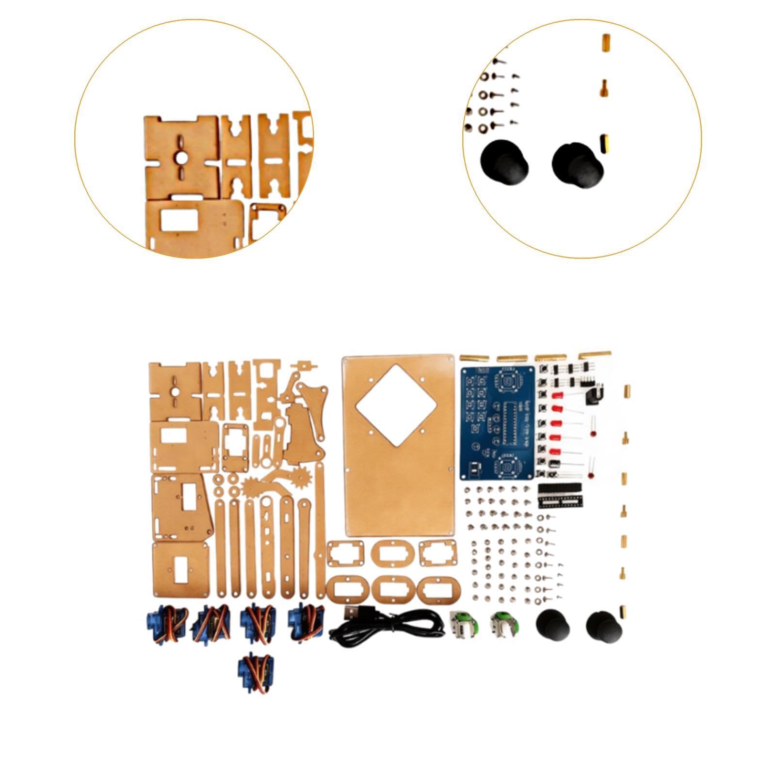 Kit di Braccio Robotico Portatile, per Progetti di Elettronica Didattici E Creativi. Design Leggero. Kit di Assemblaggio del Braccio Meccanic
