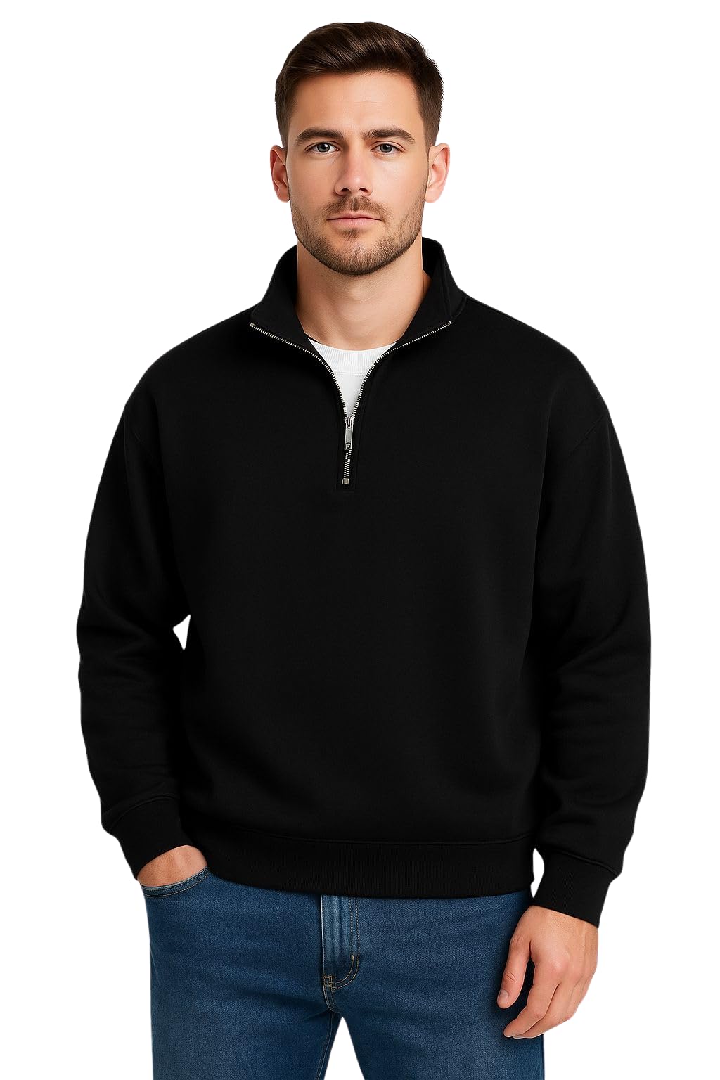 moyzikh Stylish Polycotton Fleece Sweatshirt for Men | Warm Gym, Travel & Casual Hoodie | Comfortable Winter Wear-picture-49