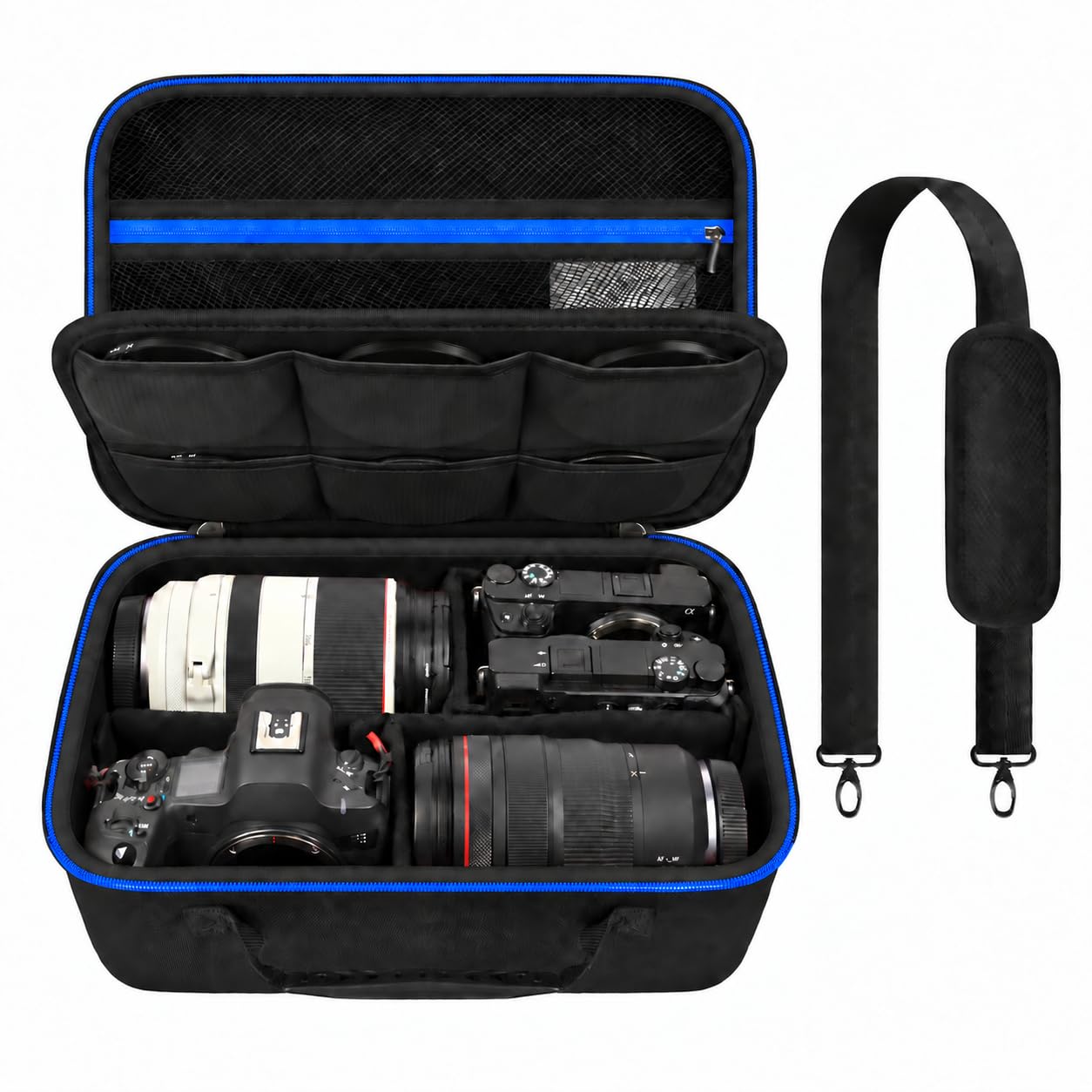 Camera Case for Canon/for Sony/for Nikon DSLR SLR Cameras, Large, Blue
