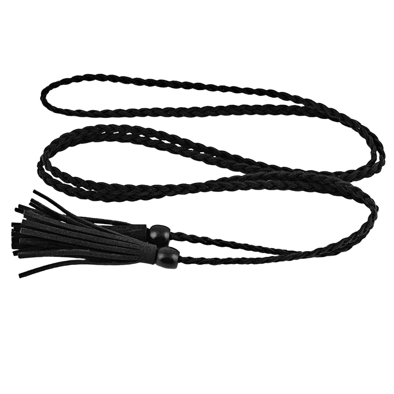 URJIX™ Womens Waist Belt Waistband Jeans Waist Rope Retro Style Accessories Woven Black-image-33