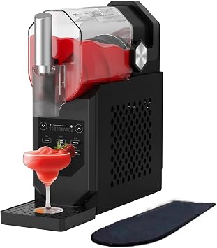 Slushie Machine, Slushy Machine for Home with Self-Cleaning Function, Professional 6 in 1 Frozen Drink Maker, No Ice Needed, Frozen Margaritas, Frappes, Milkshake, and MoreBlack