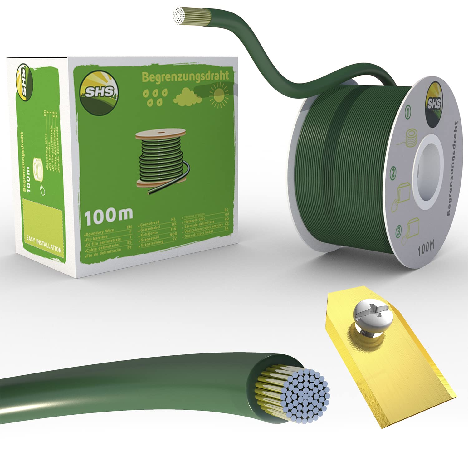 RASENFREUND 100m+30husq Cable, Green