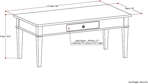 Miniatura 13 de SIMPLIHOME Carlton - Mesa auxiliar cuadrada de transición de madera maciza de 18 pulgadas de ancho, color gris rústico para sala de estar y
