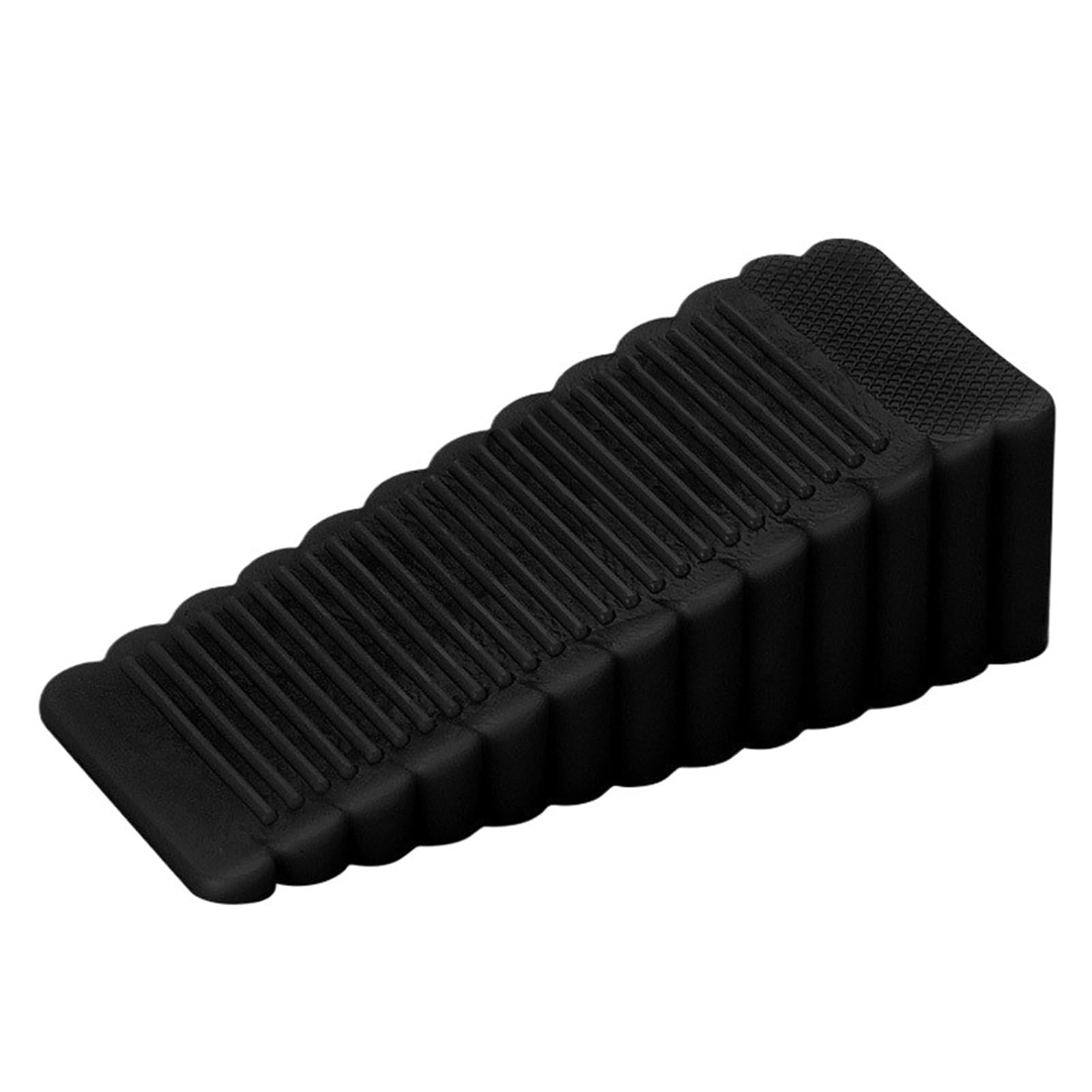 Door Stop Silicone Door Stop Stoppers Block Wedge Doorstops Stopper Home Office Rear Retainer Anti-Collision(Black)