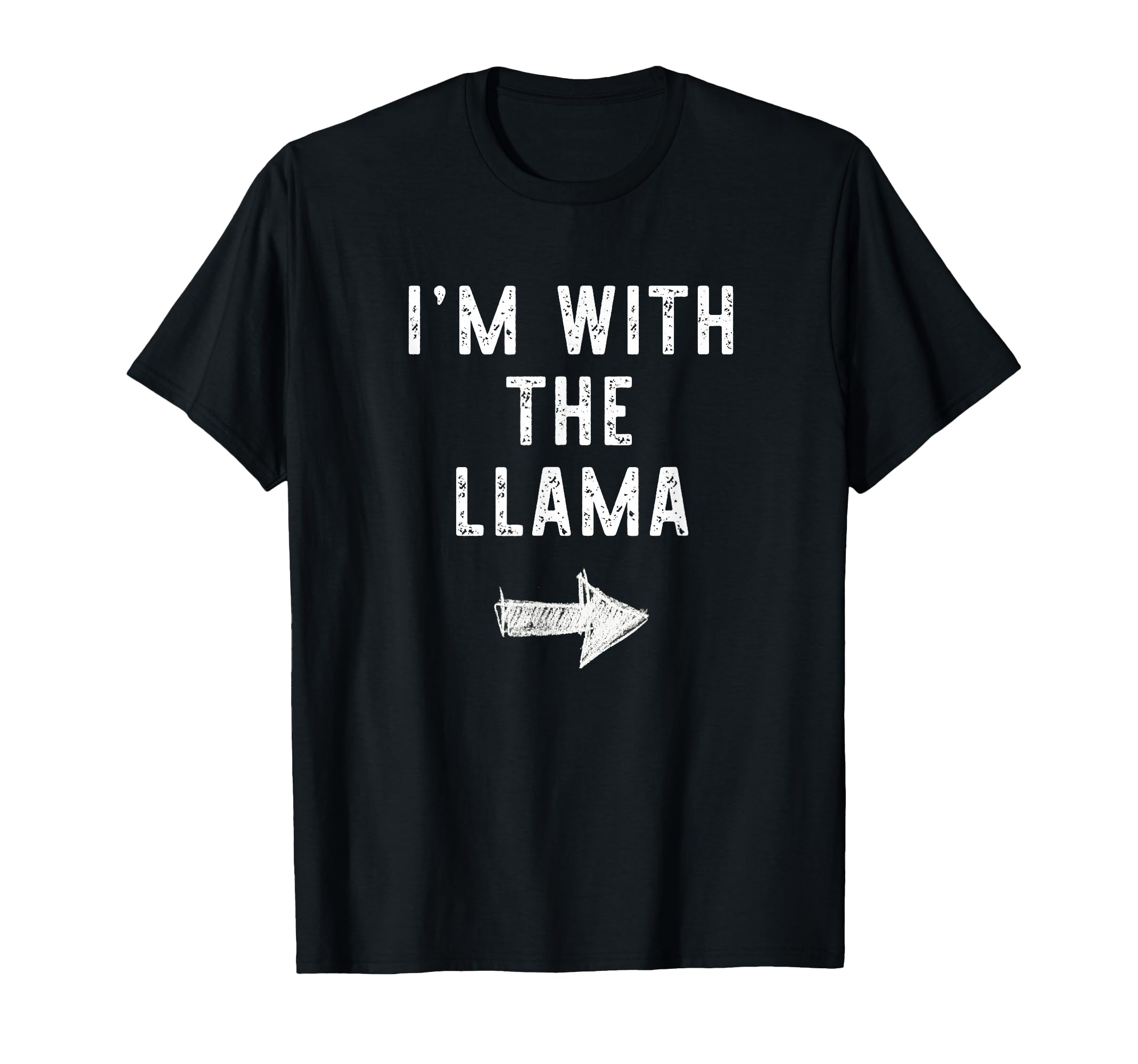 I’m with The Llama Funny Halloween Couple Costume T-Shirt