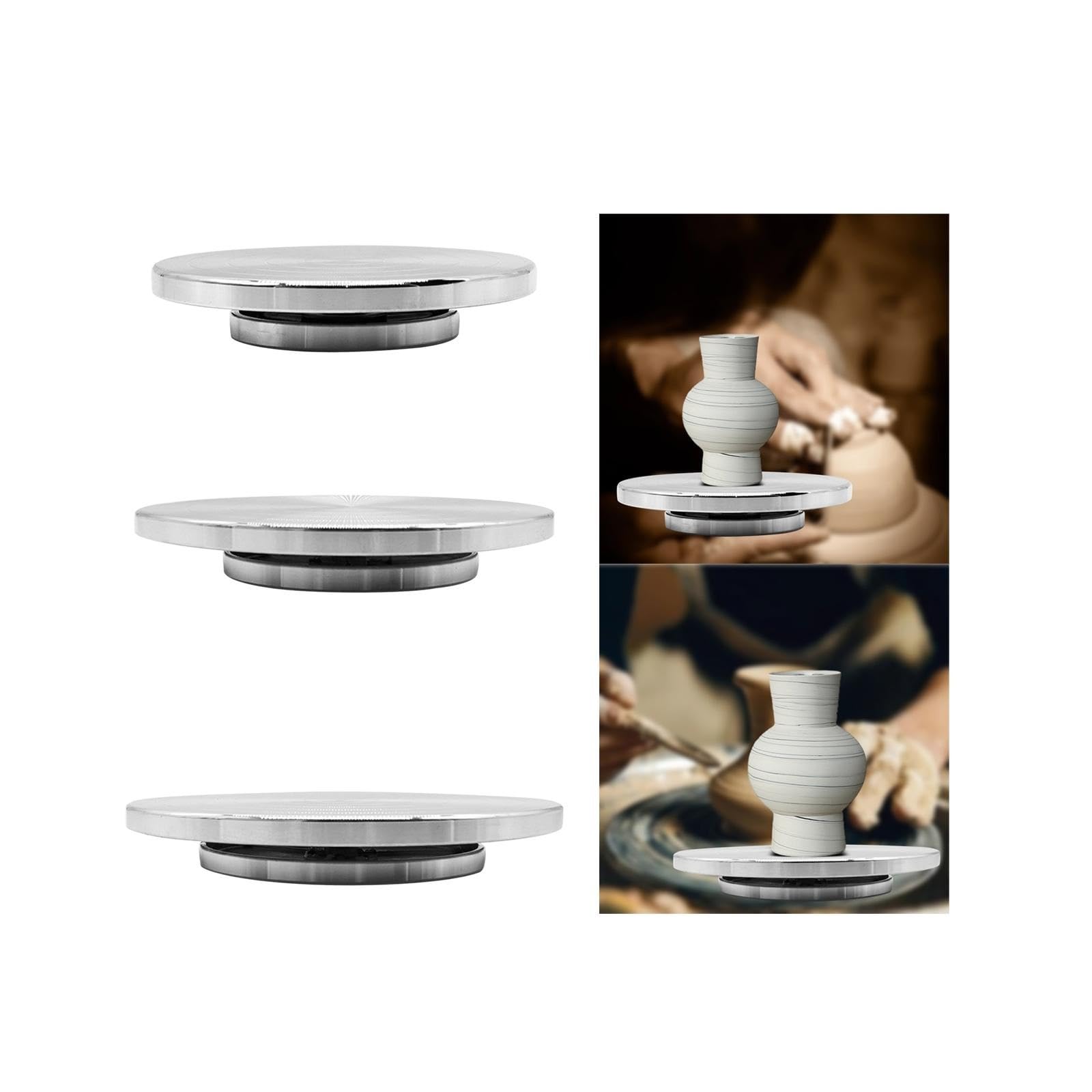 Generisch Pottery Wheel Zum Manuellen Drehen Raddrehteller, Kuchendrehteller, Leises Rollen, Sprühfarbe, Drehteller(15x12cm)