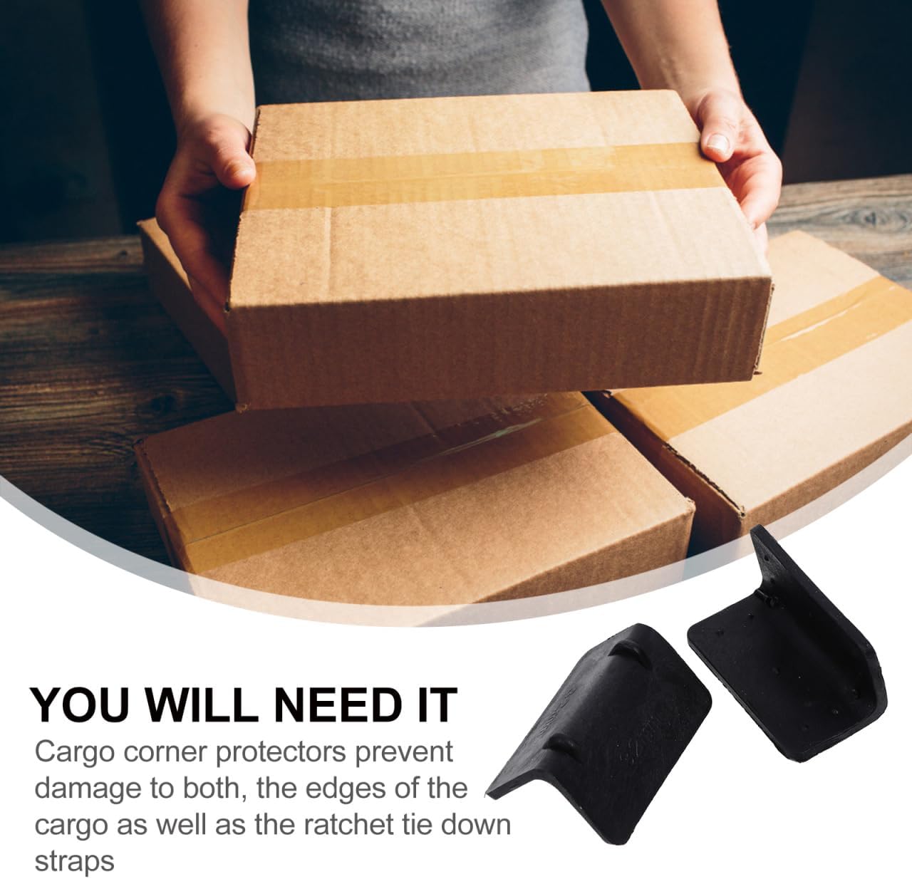 100Pcs Cargo Corner Protectors Plastic Strap Guards for Pallet and Load Protection Prevents Damage to Cargo Edges and Extends Strap Life for Shipping and Transportation