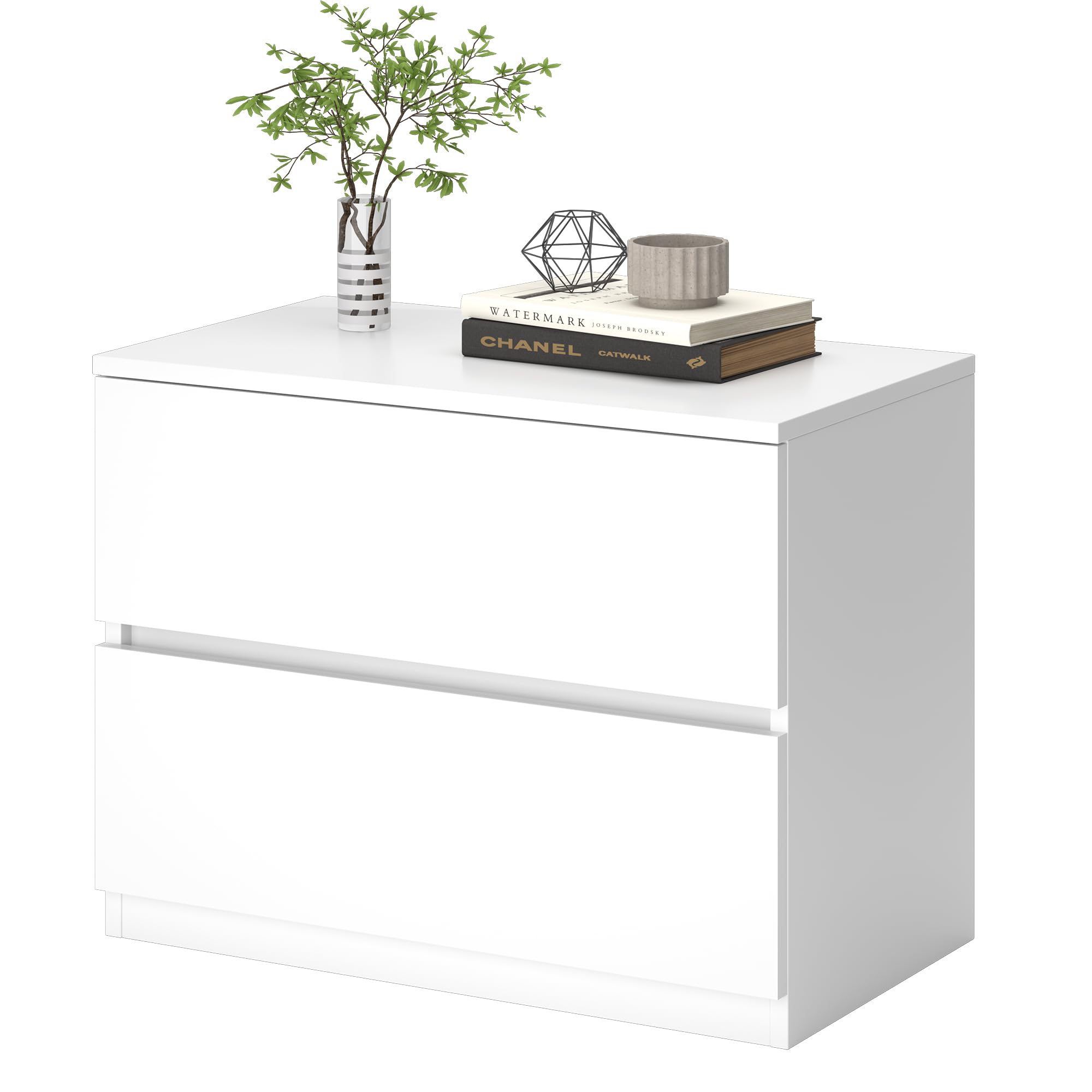 Amazon.com: furtble 2 Drawer Dresser, Small Dressers for Closet, Wood  Storage Cabinet for Hallway Bedroom Entryway, Nightstand Sofa Beside Table  Drawer Chest, 23.6 in, White : Home & Kitchen