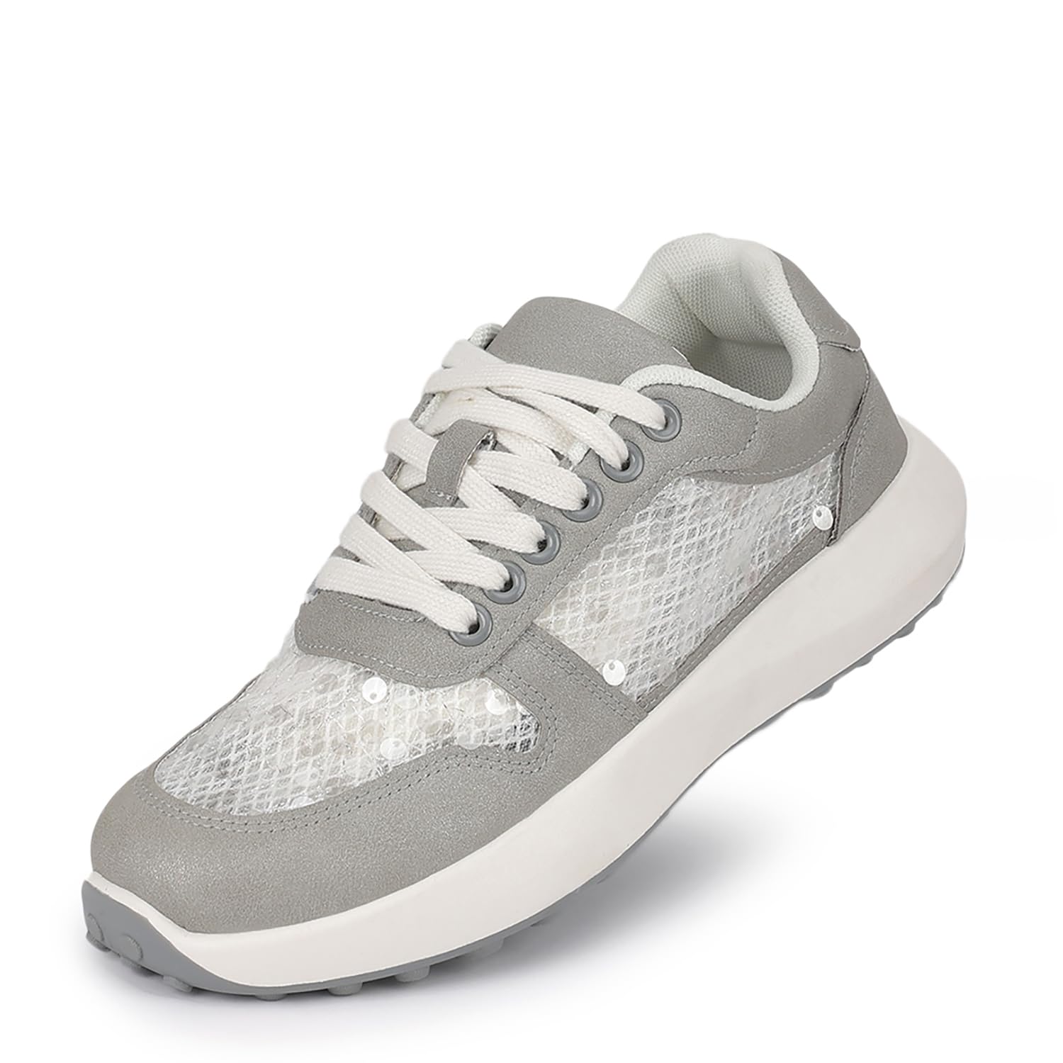 marc loire Women's Smart & Casual Shoes | Chunky Cool Sneakers for Women with Lace-Ups & Extra Cushioning-picture-36