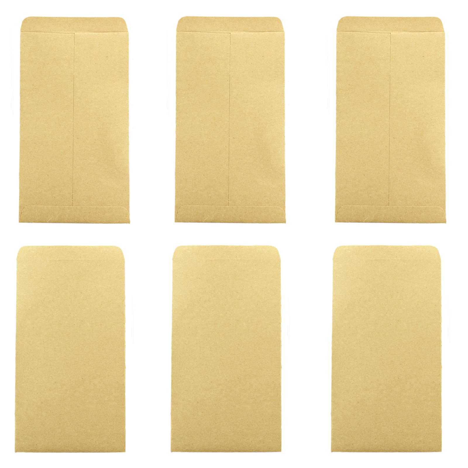 100 Stück Kraftpapier-Umschläge 16,5 x 10 cm braun Papierumschläge Tüten für Löhne Münzen Notizen Perlen Samenumschlag
