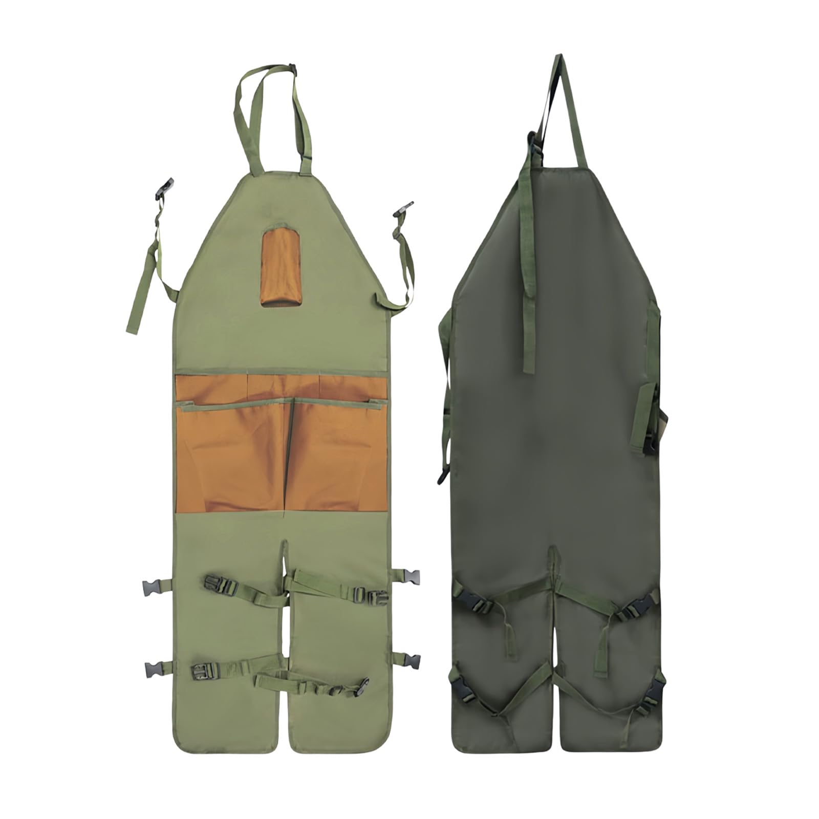 Gardening Apron with Leg Covers, Multi-Pocket Outdoor Apron for Garden Work & Harvesting, Adjustable Waist & Neck, Stain-Resistant & Water-Repellent, Garden Gifts for Women, Greenhouse Gifts for Men