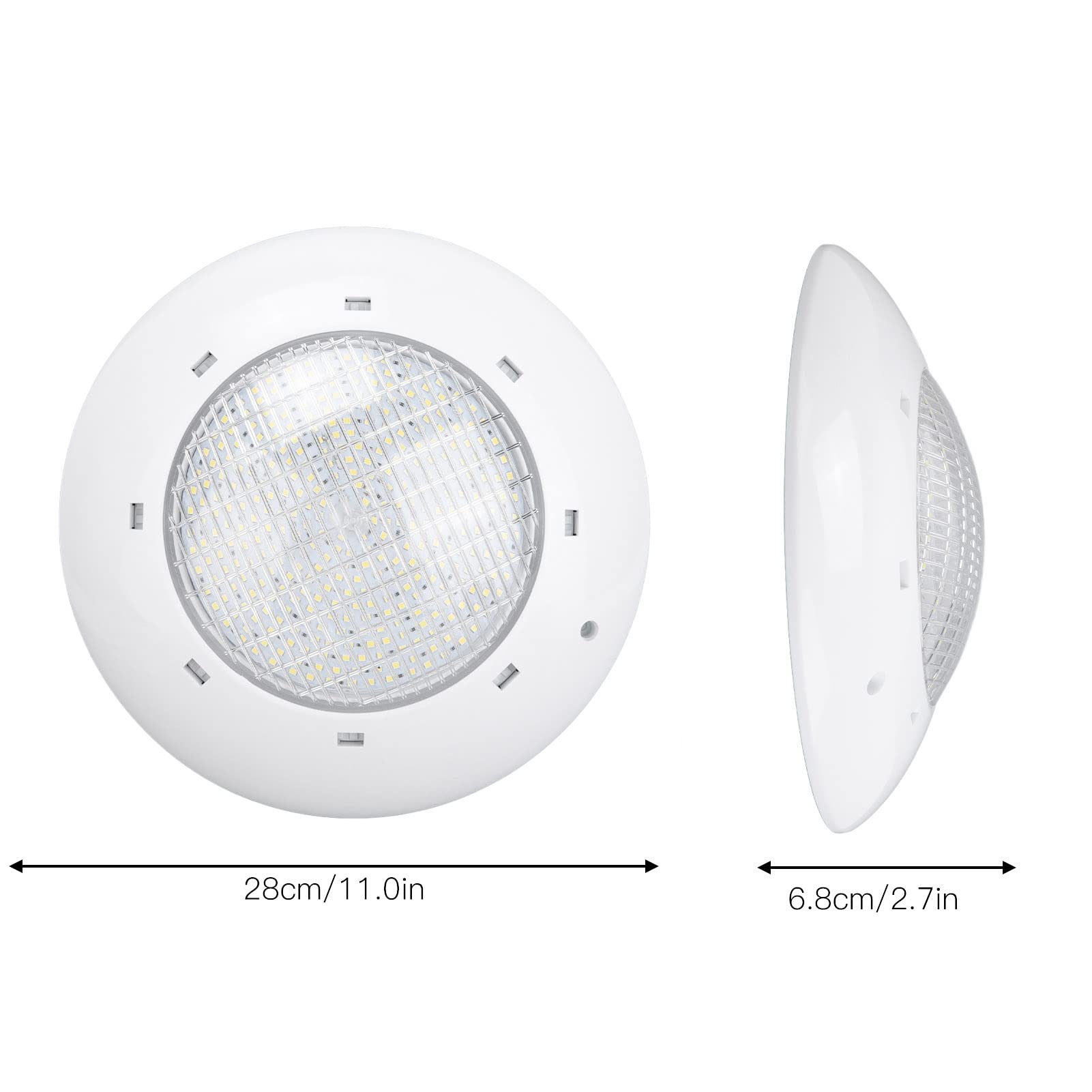 SIXRUN 35W LED-Unterwasserleuchten IP68 Wasserdichtes Weißlicht Poolbirne für Schwimmbäder, Heimaquarien, Springbrunnen, Teiche