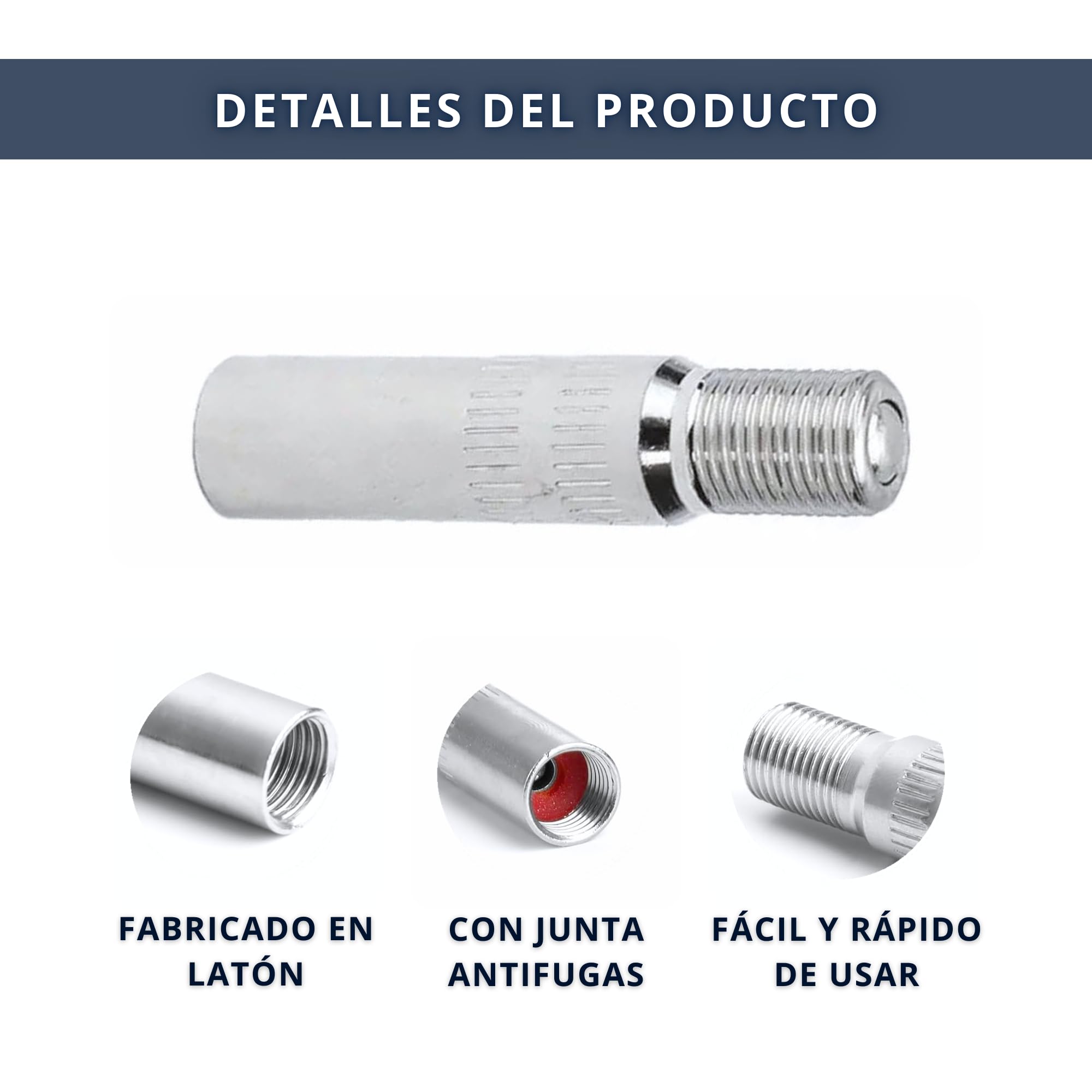 Adaptador de Válvula Antirretorno para Inflado de Patinetes Eléctricos, Universal Xiaomi Cecotec SmartGyro