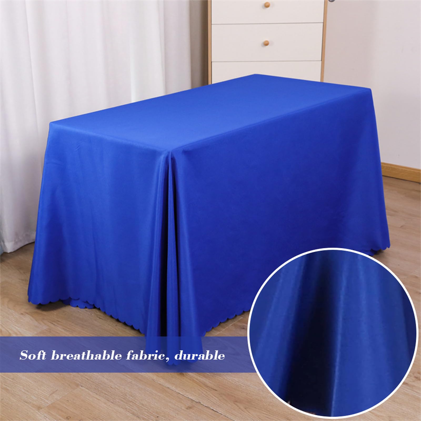 Tischdecke 200 x 260 cm hellweiß Polyester Tischtuch Rechteckige Langlebige Abwaschbar Tischdecken FüR KüChe Essen Parteien