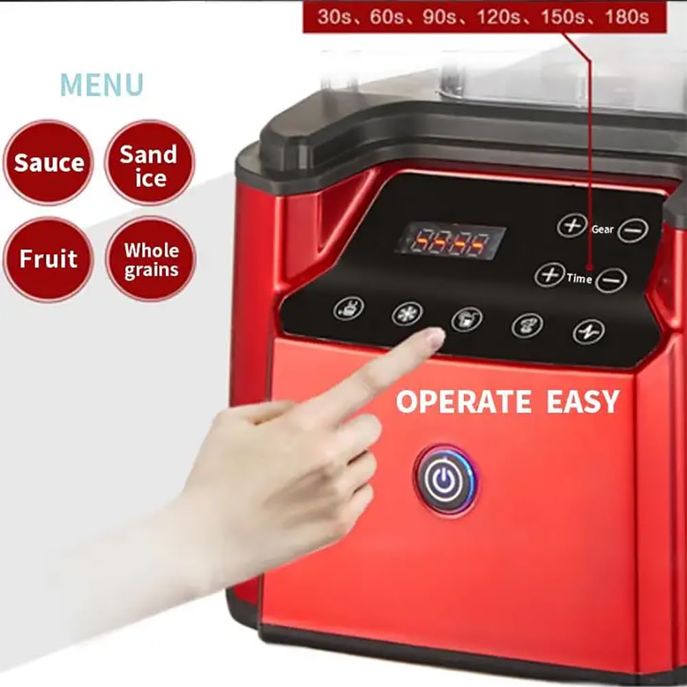 TsoLay Frullatore Commerciale Professionale, frullatore Commerciale Silenzioso da 2200 W, frullatore Elettrico da 2,2 Litri con 18.000-30.000 Giri/min, 5 preimpostazioni per tè al Latte da Cucina