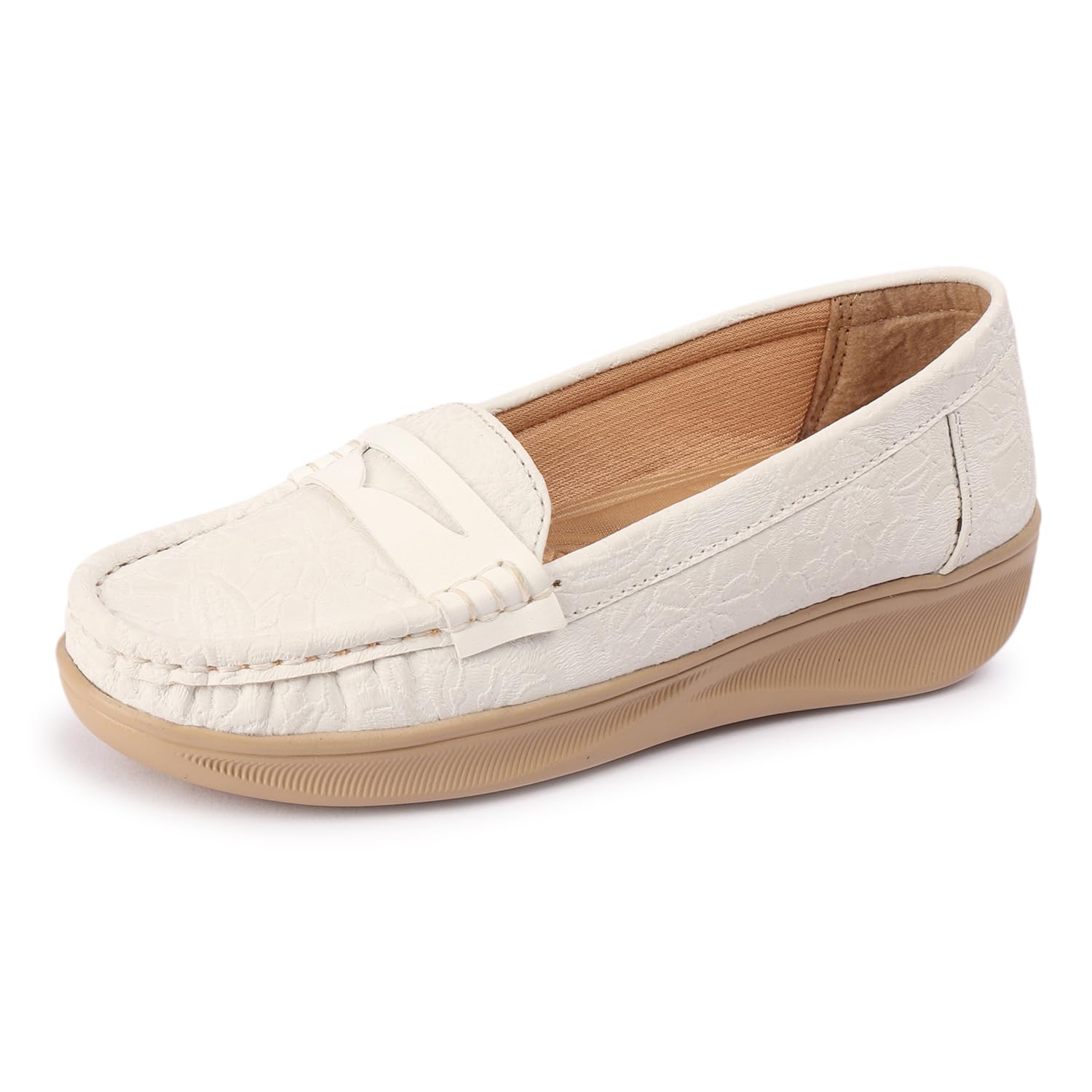 Denill Women Comfortable & Stylish Loafer Mules Ballet Wedge Heels Footwear for Women & Girl (Cream) UK-7 (B0DB8DBZJ7) Amazon Price History, Amazon Price Tracker