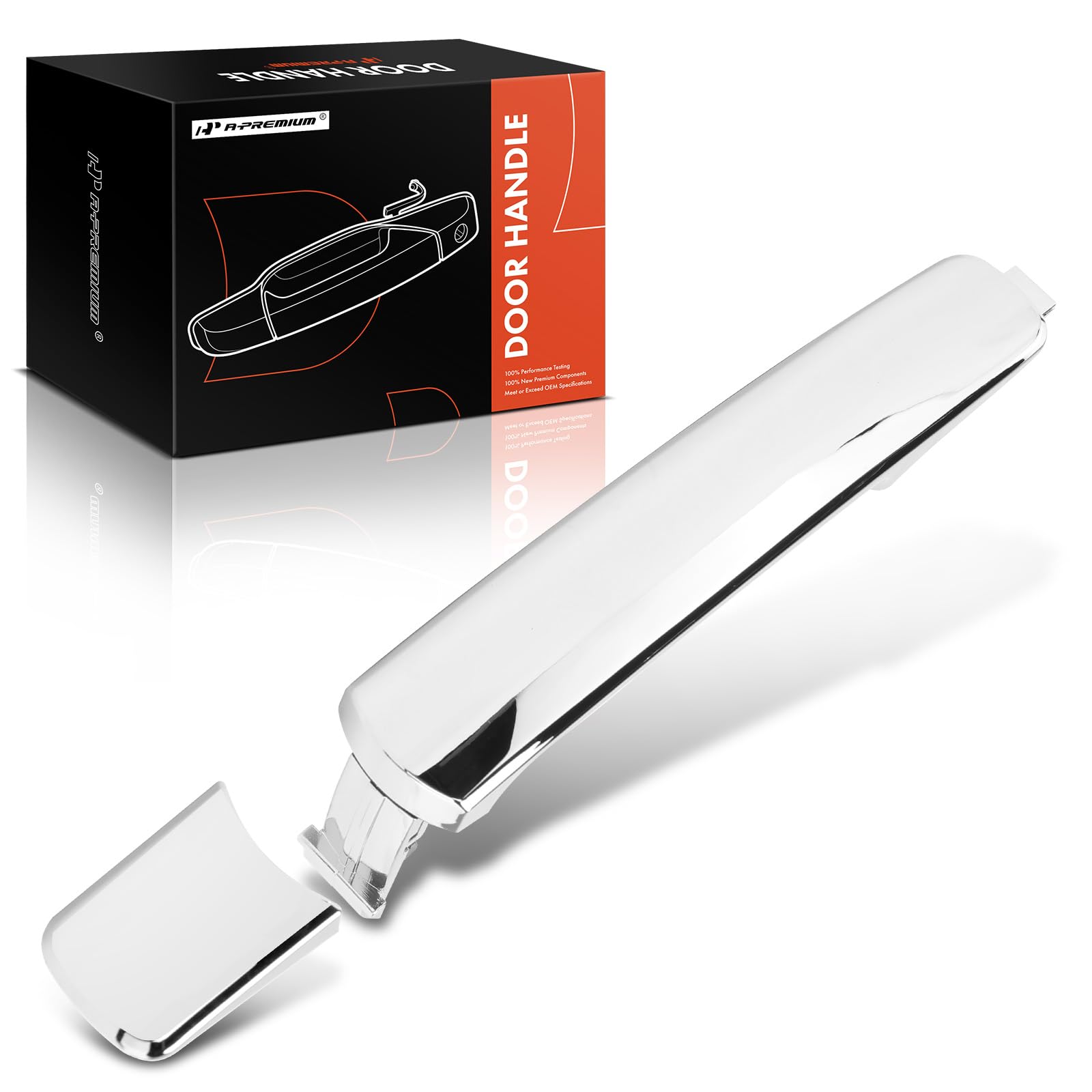 A-Premium Front or Rear Side Exterior Door Handle Compatible with Nissan Murano 2003-2007 & Infiniti FX35 2003-2008, FX45 2003-2008, Chrome, Replace# 80640CA012