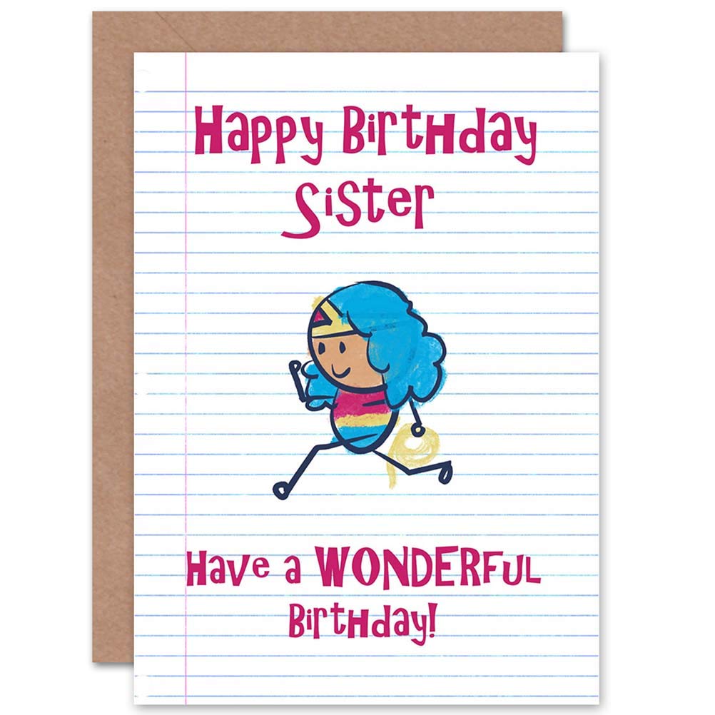 Artery8 - Greeting Card - Wonder Woman Birthday - White