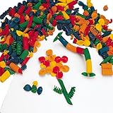 Use the brightly colored macaroni shapes for creating a collage and decorative art Design sheets and idea card included Non-toxic colors Ages 4 yrs. +