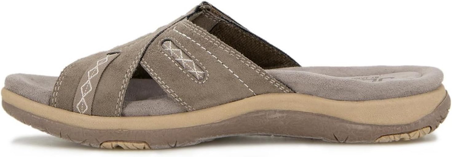 JBU by Jambu Women's SISSEY Vegan Slide Sandal, Brown, 8