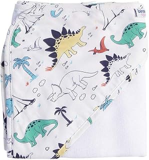 Toalha de Banho Para Bebê Fralda com Capuz Dinossauro dos Bês, Biramar Baby, Multicor