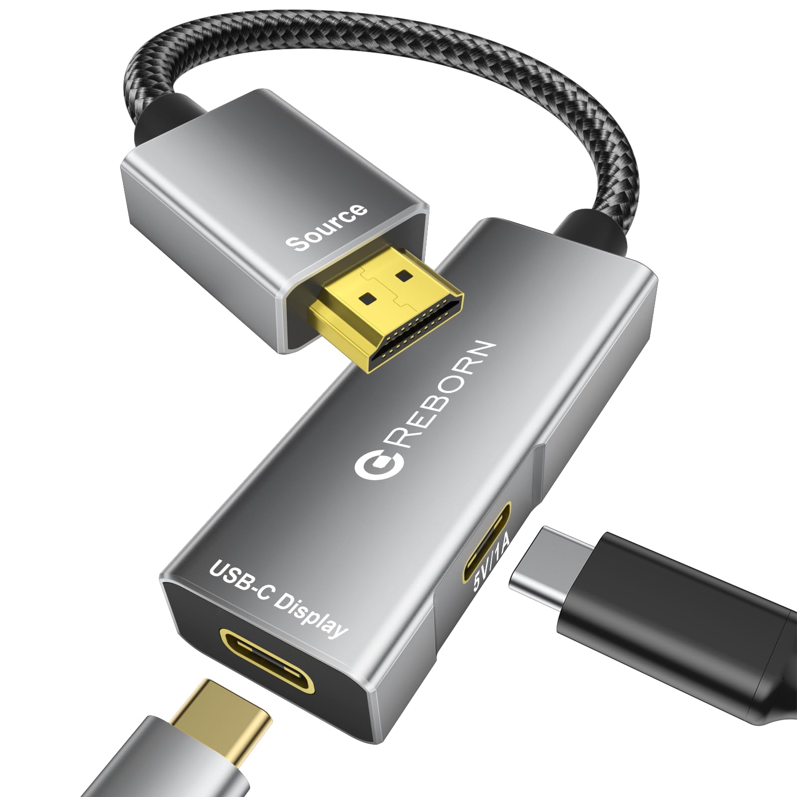 Amazon.co.jp: Reborn HDMI - USB Cアダプター 4K 60Hz | 単方向HDMI