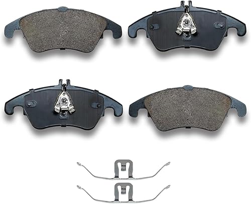 HYFTJYZ Pastillas de freno delanteras de cerámica compatibles con Mercedes-Benz C250C300C350CLS400E250E300E350E400E550SLC300SLK250SLK300SLK350,