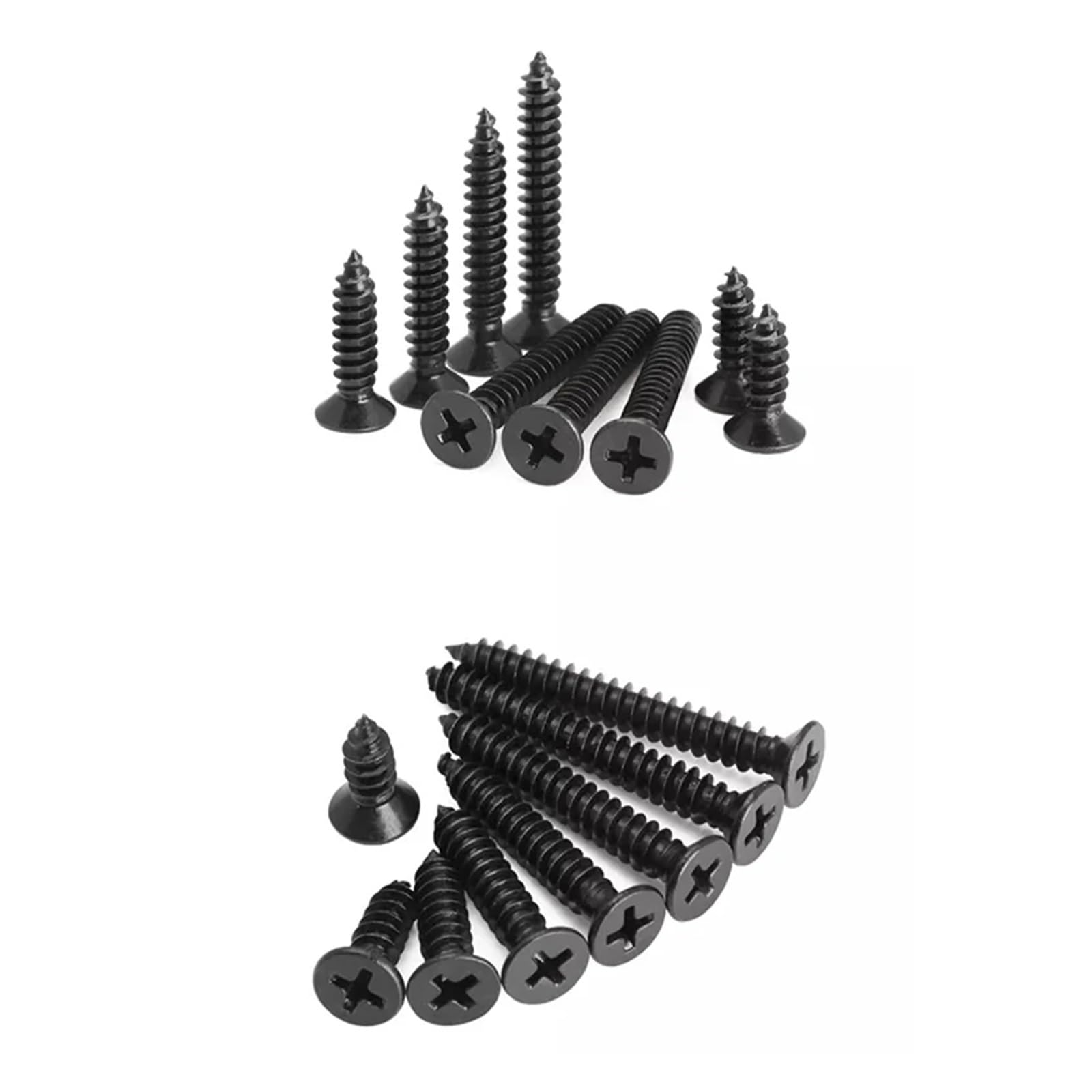 VNJUGF 220 piezas/caja Tornillos autorroscantes for madera con cabeza avellanada cruzada, tornillo de cabeza plana, punta endurecida, tornillo for paneles de yeso, clavo M3,5 wanglan(5 BOXES)