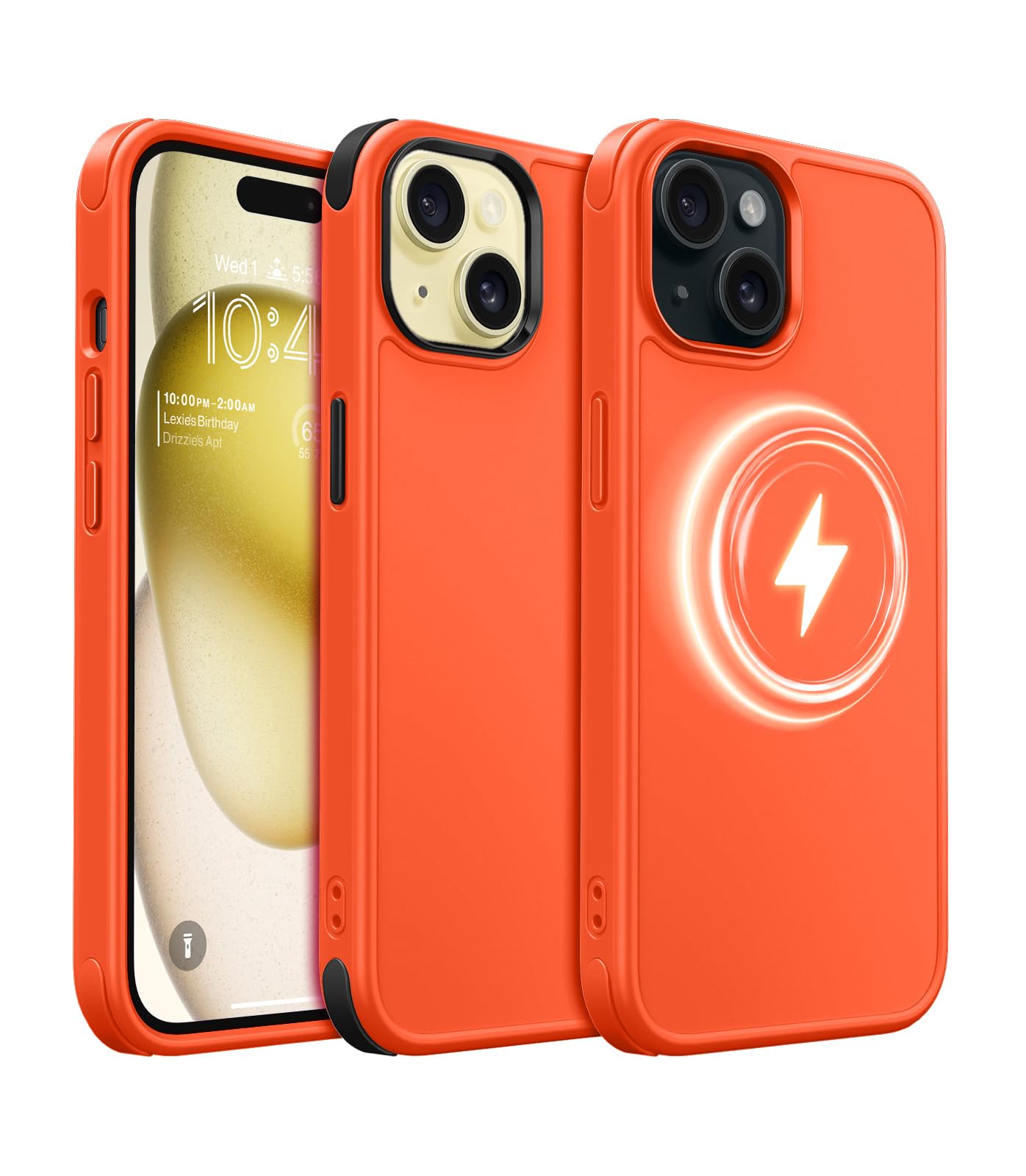 Coque pour iPhone 15 antichoc mate avec 2 styles de couleur interchangeables - 8