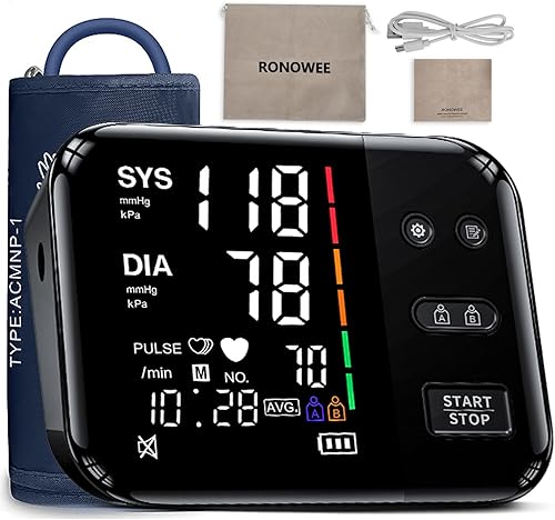 Monitor de presión arterial hablando, máquinas recargables de presión arterial para uso doméstico, puño grande de 9 a 17 pulgadas, monitores