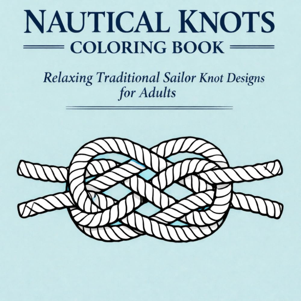 Nautical Knots Coloring Book: Relaxing Traditional Sailor Knot Designs for Adults — Calm Ropework Patterns to Color for Stress Relief and Mindful ... (The Ocean & Ropework Adult Coloring Series)