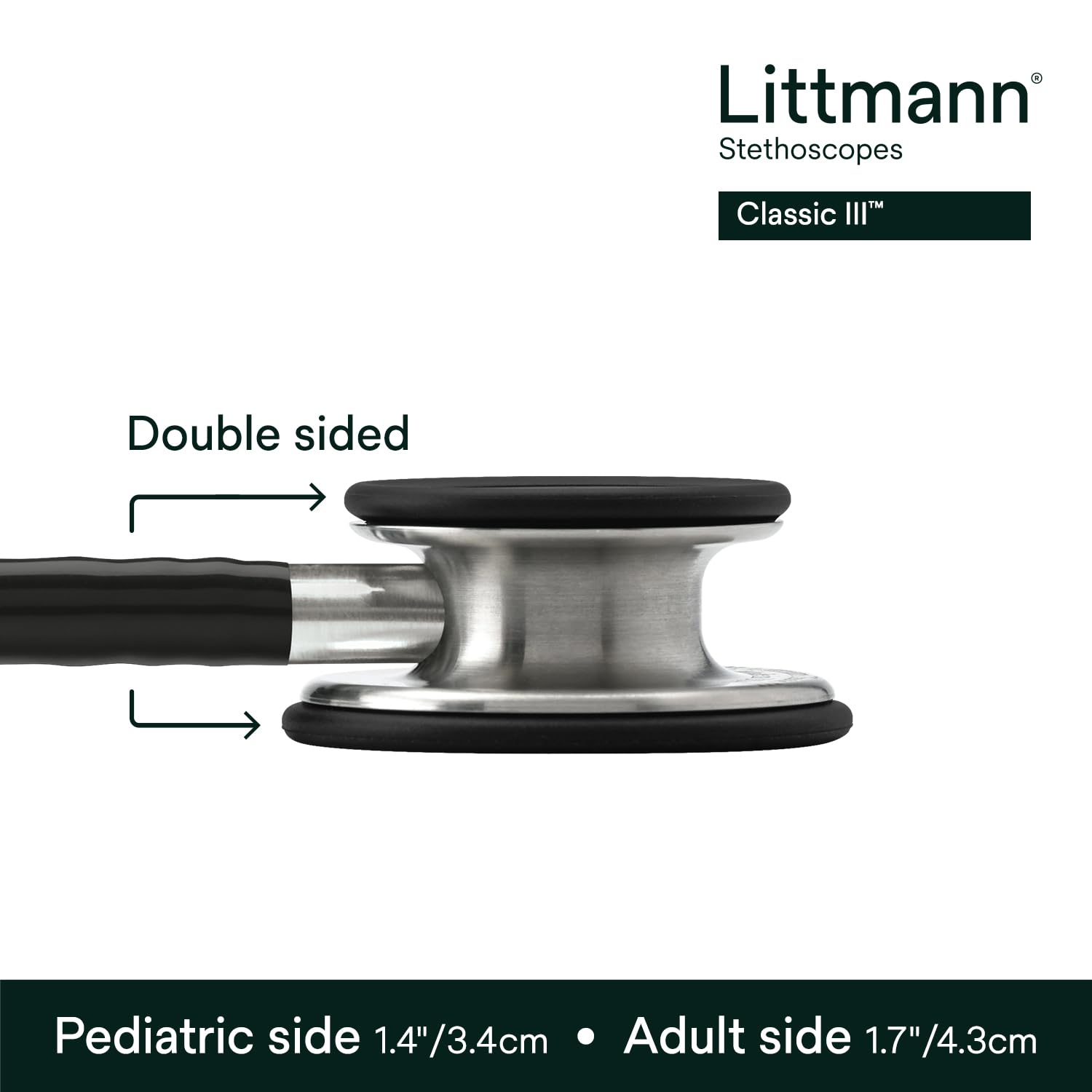 3M Littmann Stéthoscope Classic III, tubulure noire, 69 cm