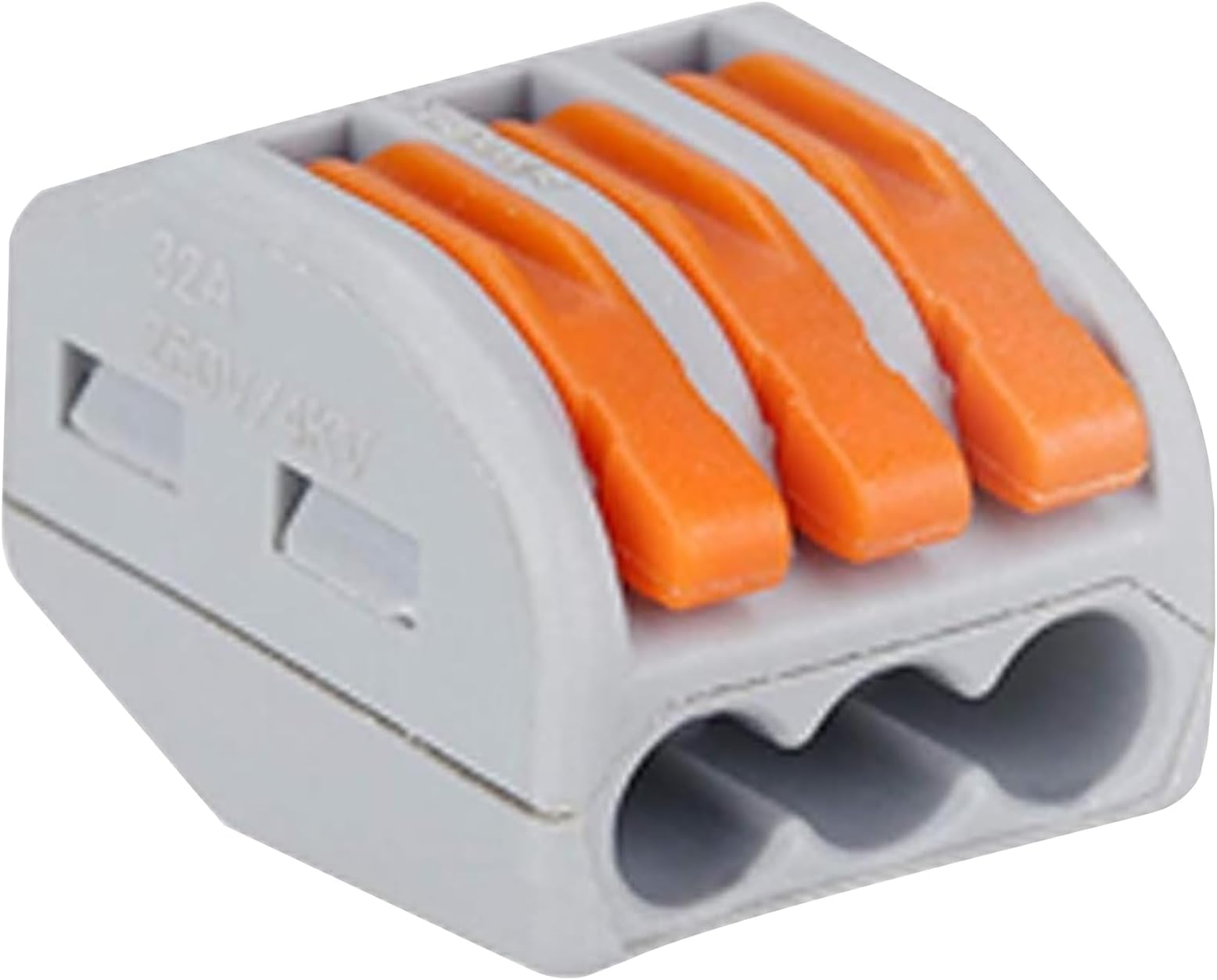 Lever Wire Connectors Compact Splicing Wire Connectors Fast Connection Terminal Electrical Connectors 3 Conductor for Quick Connect 28-12 AWG (50 Pack)