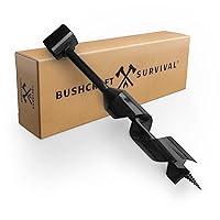 Vista 9 de Barrena de Ojo Escocés de 1 Pulgada Broca Manual de Barrena para Madera para Acampar y Construcción de Refugios Herramientas de Acero Resistente