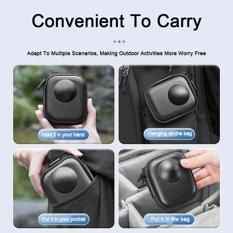 Image of Yantralay Protective Hard-Shell Storage Pouch Compatible with D J I Osm o Action 360 Camera, Osm o Action 360 Accessories