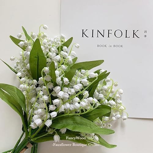 6 pçs flor artificial lírio do vale convallaria majalis flores de casamento para buquê de noiva deco