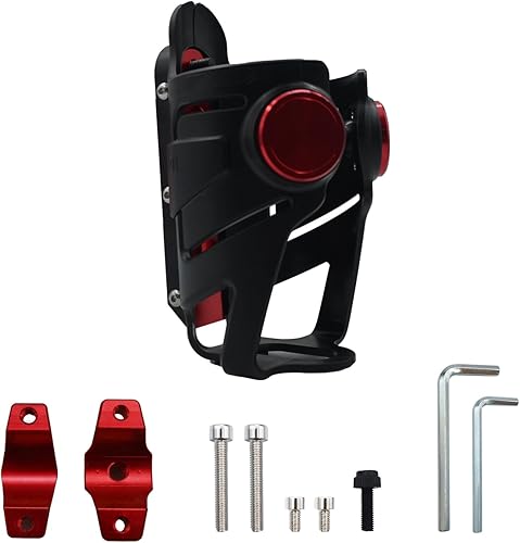 Portavasos de bicicleta a prueba de golpes, soporte universal para bebidas con aleación de aluminio de 0.6 a 1.75 pulgadas en motocicleta, ATV,