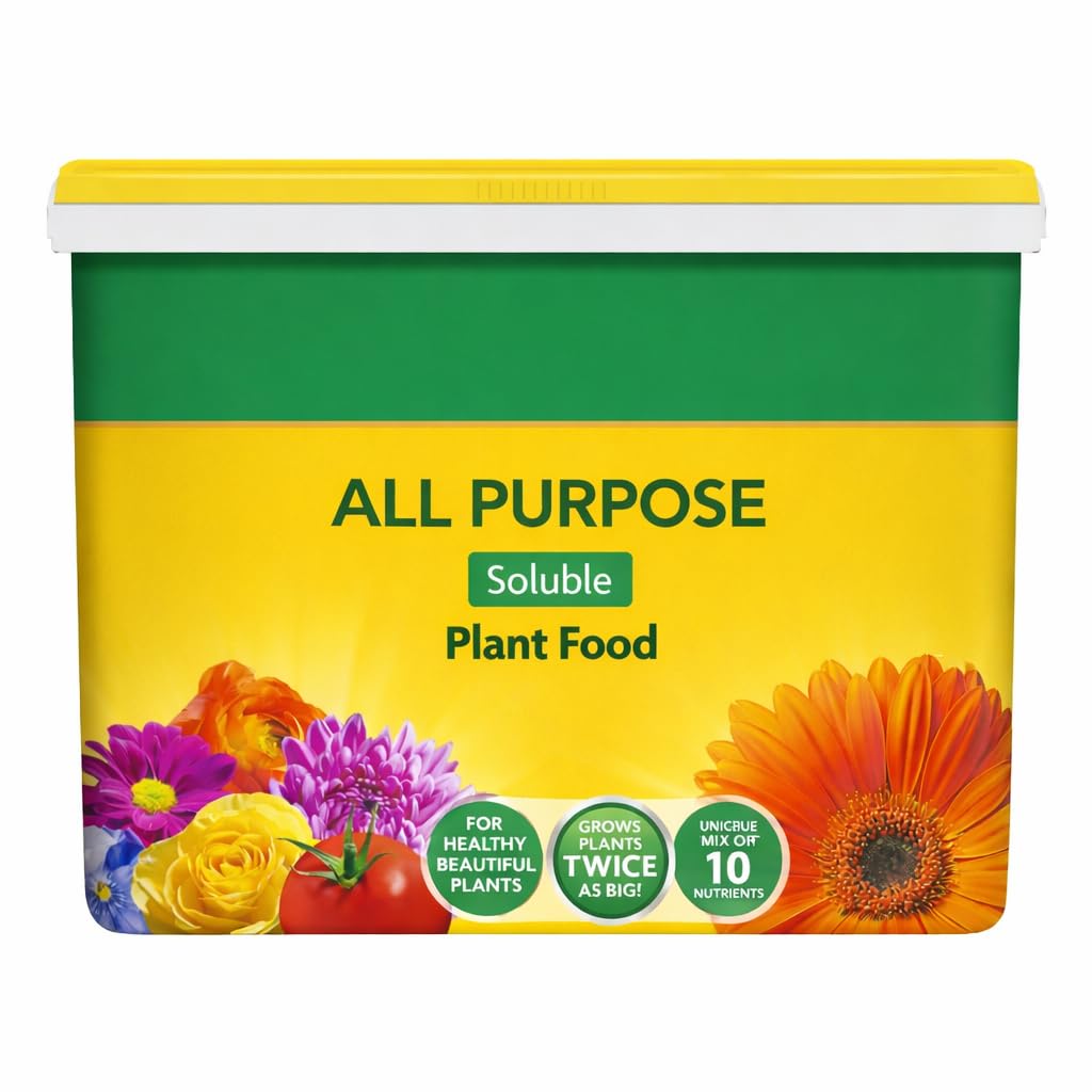 All Purpose Soluble Plant Food 2kg Tub | Water Soluble Plant Feed Powder | Fast Acting Fertiliser for Flowers, Plants & Shrubs