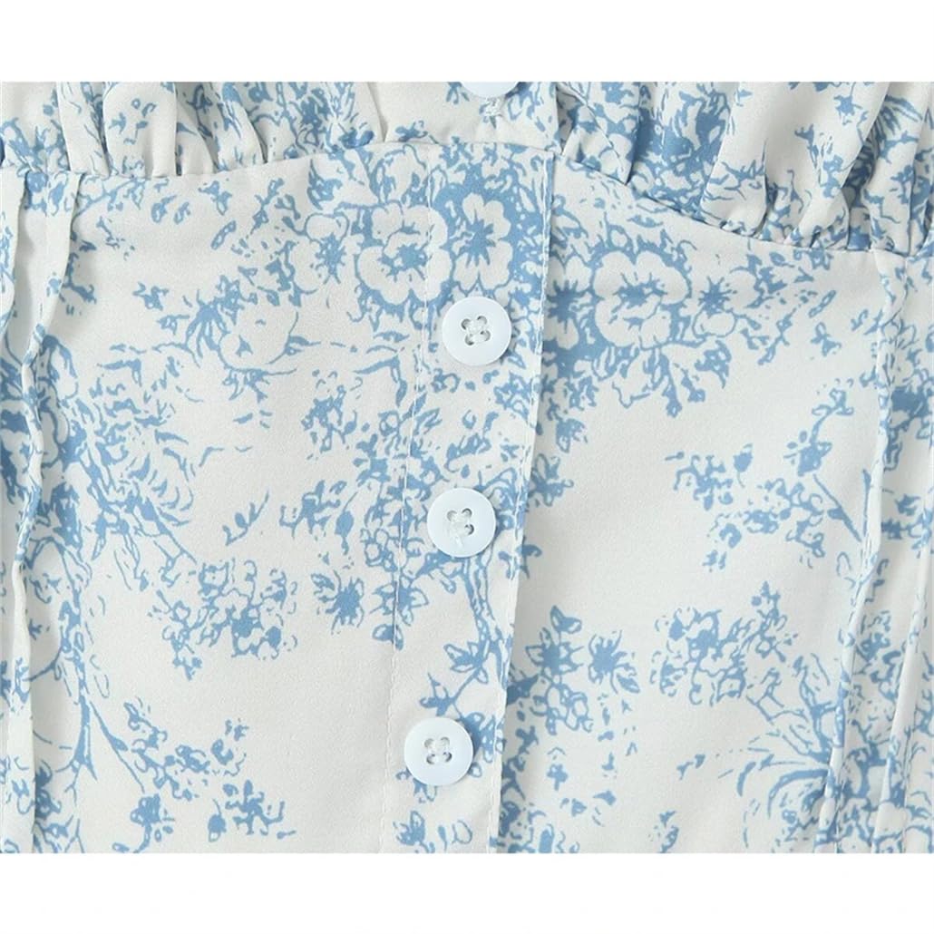 Vestido largo midi con estampado floral para mujer, sin mangas, casual, para vacaciones