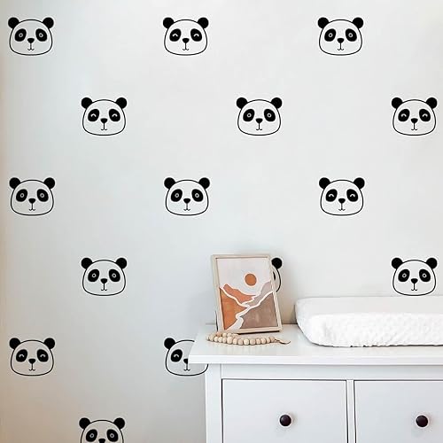 Encantadores gatos decoración de pared pegatinas para habitación de niños niñas bebé cuarto de bebé decoración murales BK056 (Pandas)