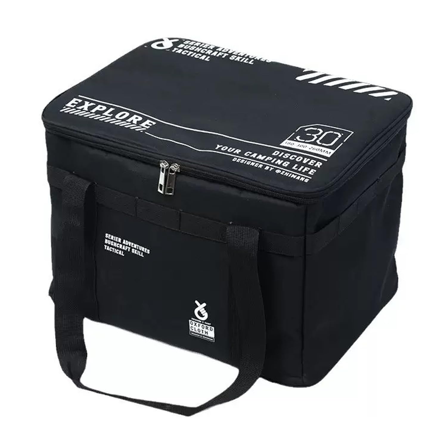 Insulated Picnic Cool Bag - 30 Litre Cool box - Extra Large Insulated Cool Bag,Thick Foam Lined, Leak-Resistant, Foldable Food Storage, Camping Beach BBQ Outdoor Food Storage, Travel(Black)
