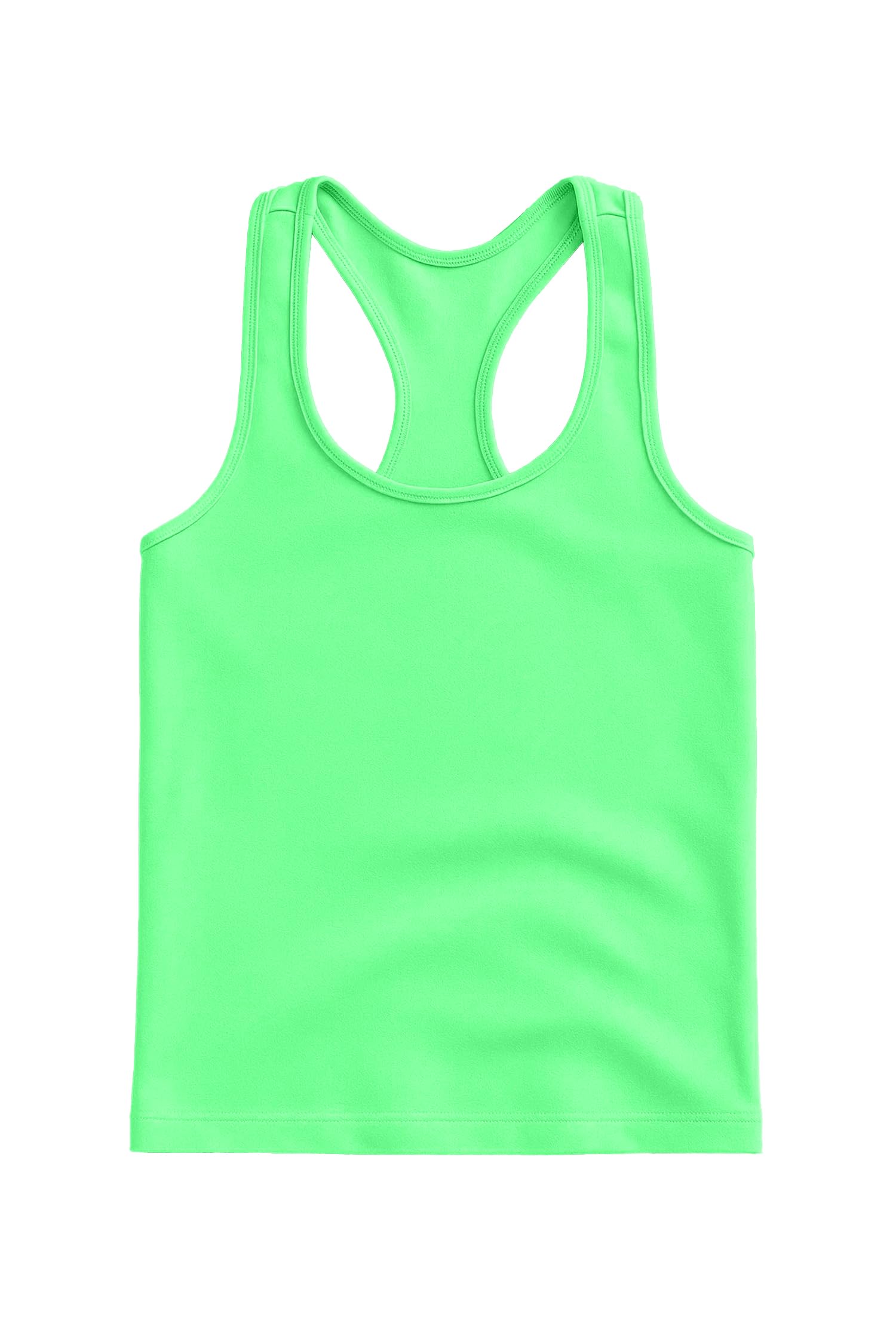 Kurve Premium Girls Seamless Supersoft Wide Strap Comfortable Racerback Tank (Made with Love in The USA)