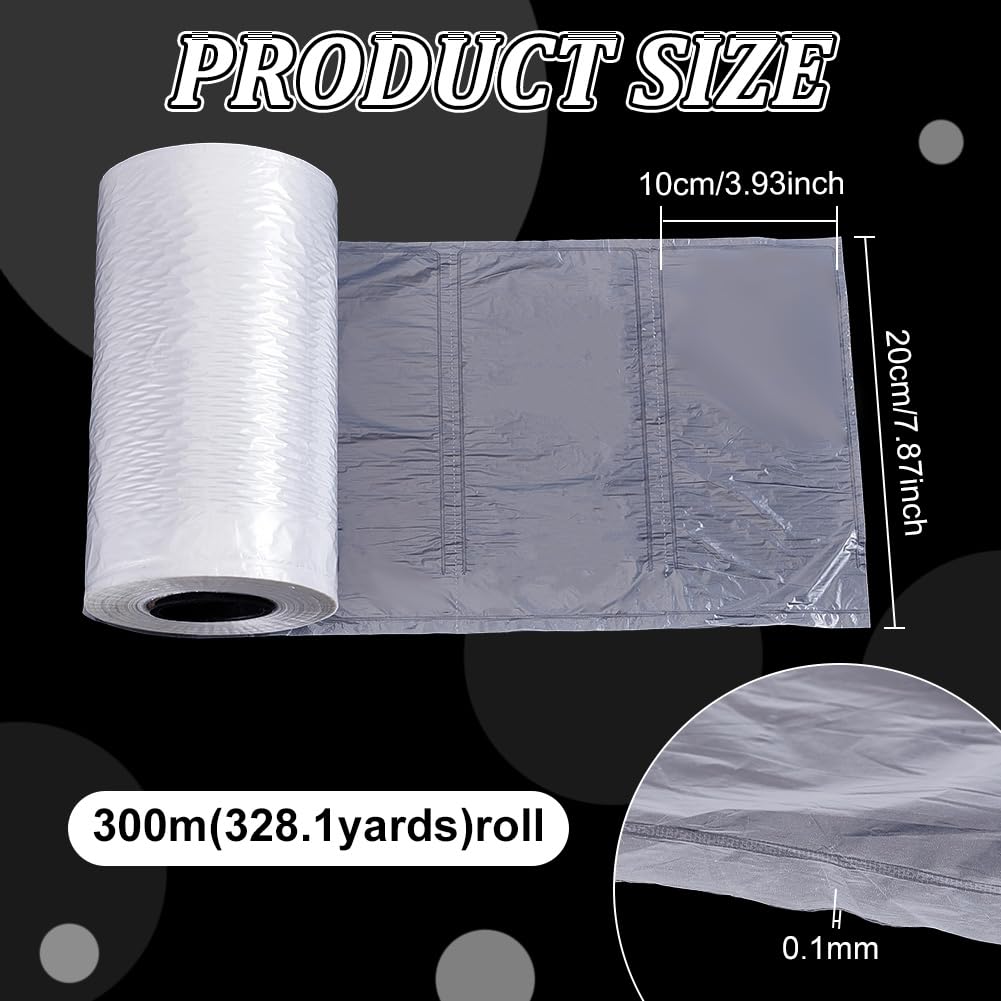 BENECREAT Rouleau de Film pour Coussin D'Air Coussins D'Air pour L'Expédition Matériau D'Emballage Gonflable en Remplissage de Sac à Main 300 m X 10 X 20cm