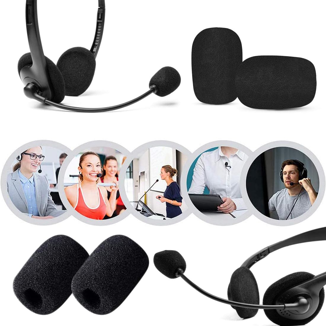 Spugne Per Microfono - 50 Pezzi Antivento E Antirumore, Nero, Per Auricolari E Microfoni - Foto 12