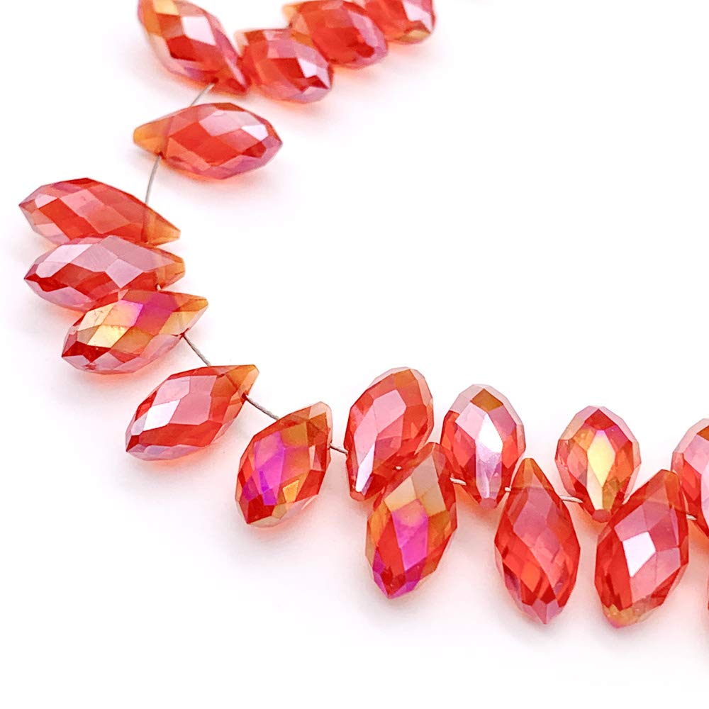 【1234】ハート型 パールと赤いドロップビーズのピアス 1234】ハート型 パールと赤いドロップビーズのピアス