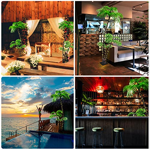 Solar Artificial Palm Tree 6Ft 3Trunks 241Led Lighted Outdoor With 8 Modes For Tiki Bar Christmas Decor, Simulation Tropical Palm Tree Light For Home Beach Yard Pool Hawaiian Party Decorations #TOP5