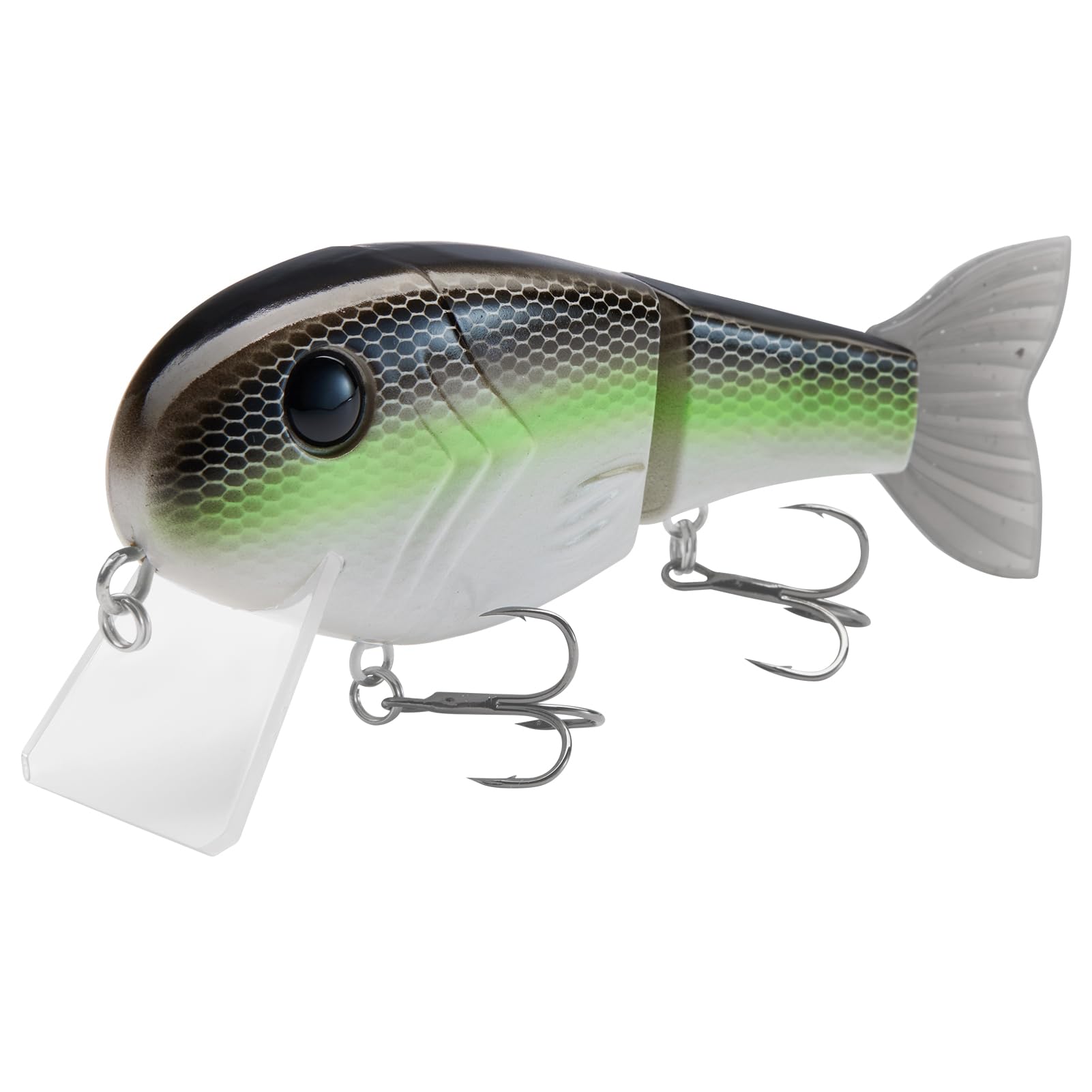 BASSROCK Topwater Fishing Lures for Bass Pike Salmon Floating Swimbait Jointed Crankbait Freshwater Saltwater 4.9in/1.76oz RK1001